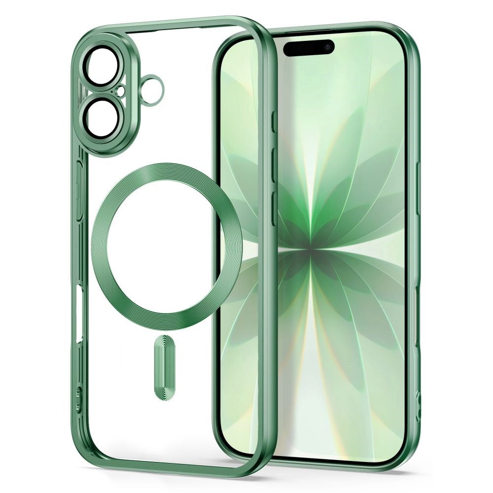 Tech-Protect iPhone 17 MagFlex Cover - MagSafe Kompatibel - Grøn / Gennemsigtig