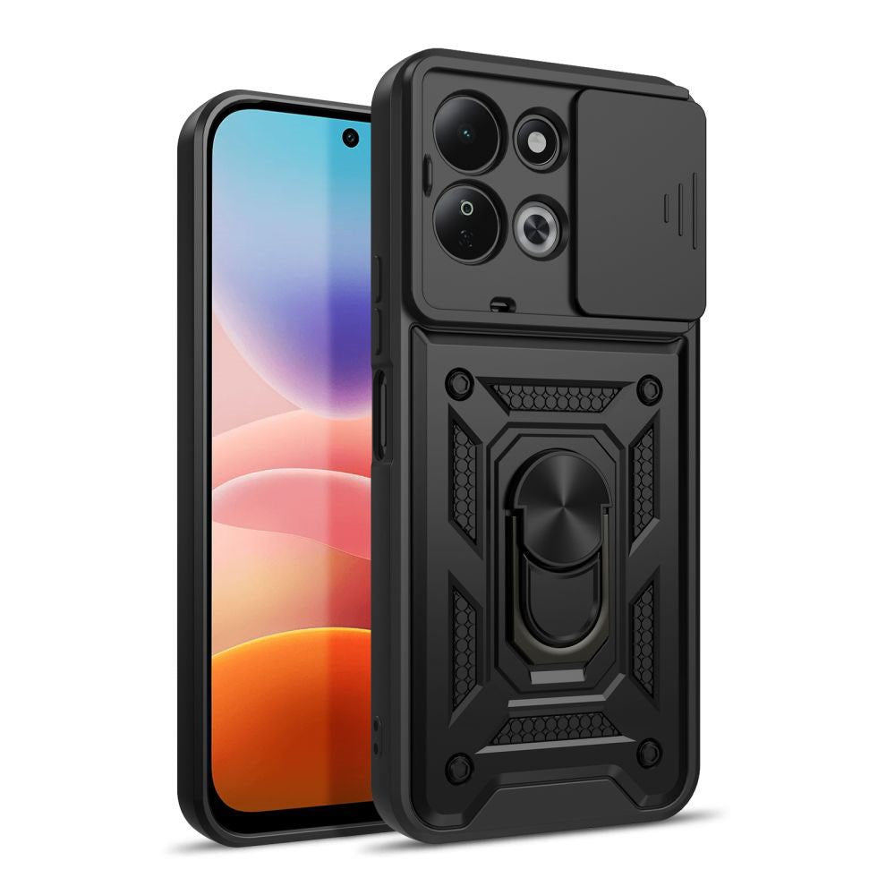 Xiaomi Redmi 17 (5G) / (4G) Tech-Protect Camshield Pro Håndværker Cover m. Cam Slider & Ståfunktion - Sort