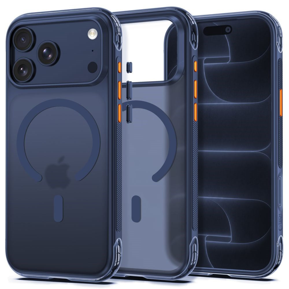 Tech-Protect iPhone 18 Pro / 17 Pro MagAir Bagside Cover - MagSafe Kompatibel - Mat Blå
