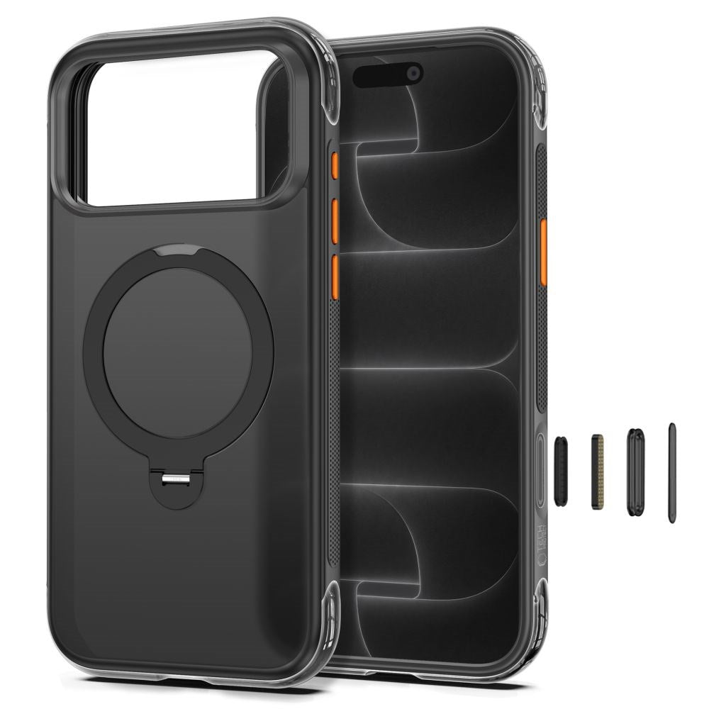 Tech-Protect iPhone 18 Pro Max / 17 Pro Max MagAir Stand Mobil Cover m. Kickstand - MagSafe Kompatibel - Mat Sort