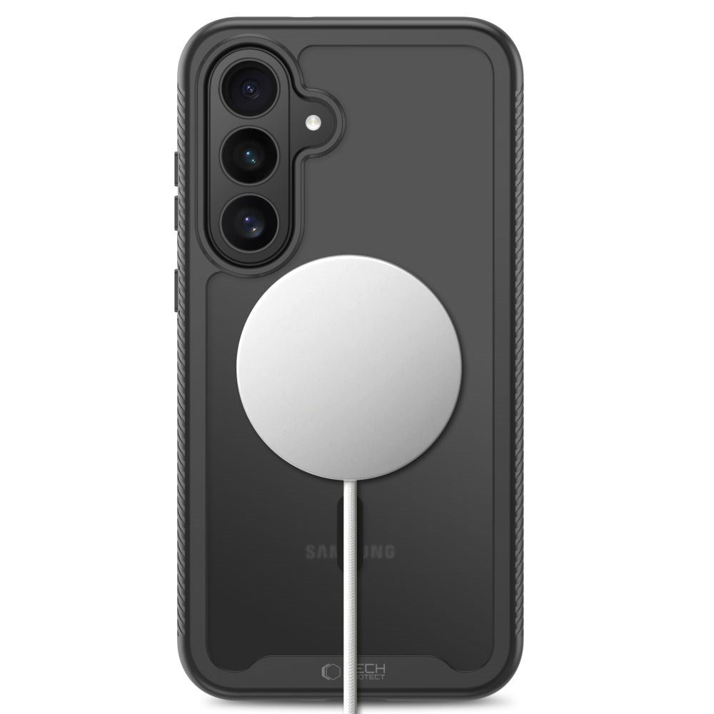 Tech-Protect Samsung Galaxy S26 FE Defense Mobil Cover med Skærmbeskyttelse - MagSafe Kompatibel - Matte Black