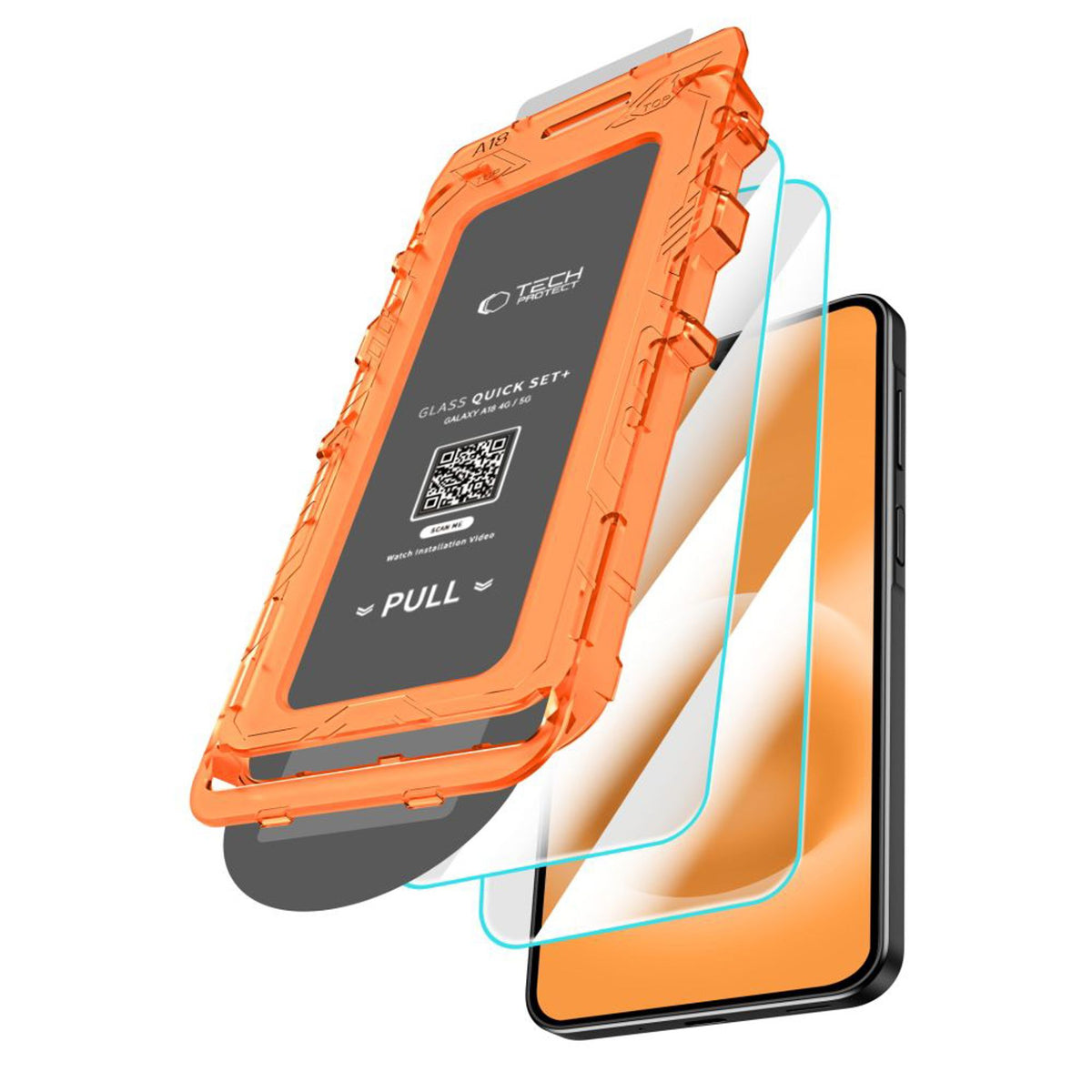Samsung Galaxy A18 (4G / 5G) Tech-Protect Quick Set+ Skærmbeskyttelsesglas - 2 stk - Gennemsigtig