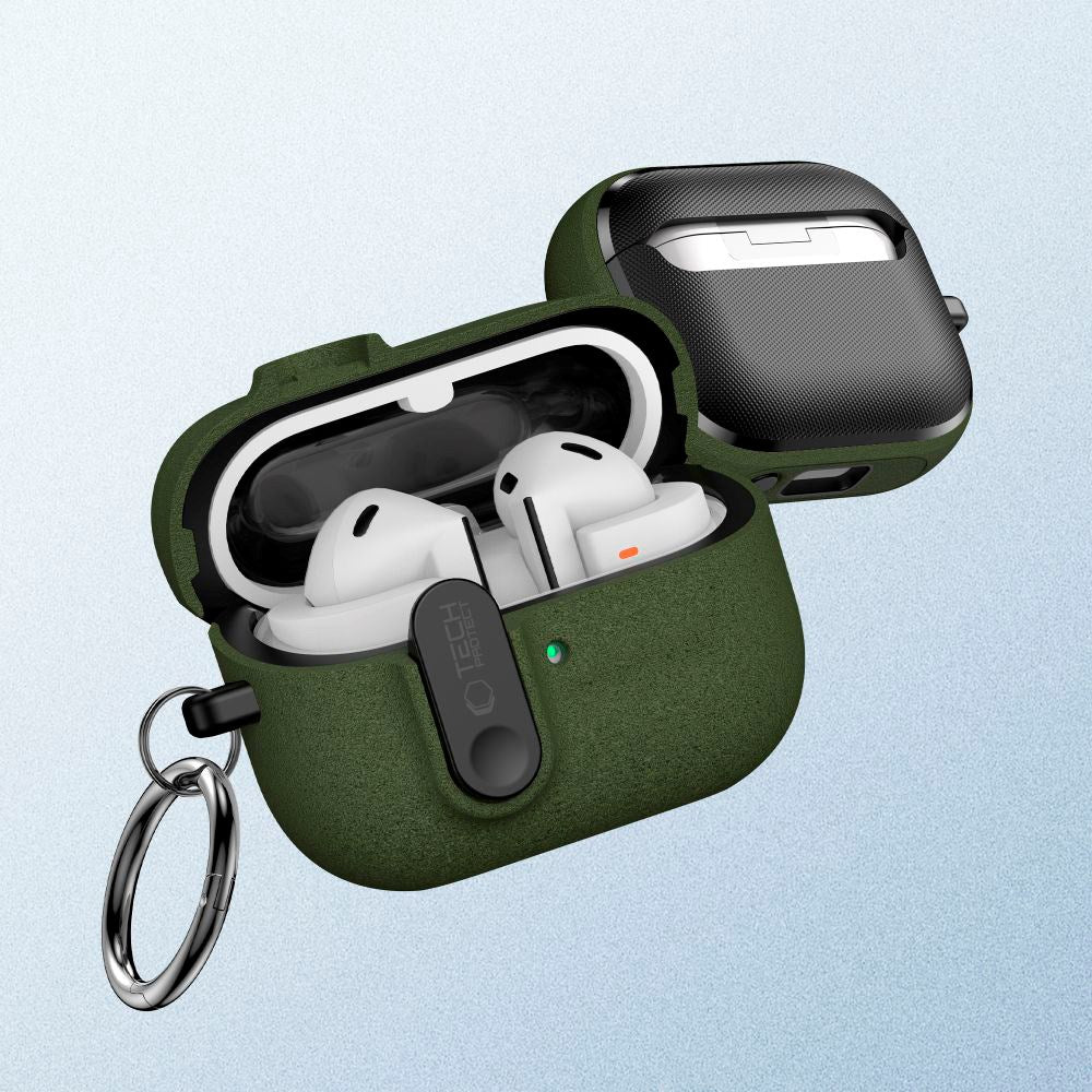 Tech-Protect Samsung Galaxy Buds 3 / 3 Pro / 3 FE Slim Hook Cover - Karabinhage - Grøn