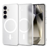 Samsung Galaxy S25 Tech-Protect MagSlim Bagside Cover - MagSafe Kompatibel - Mat Hvid