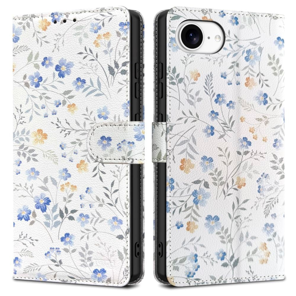 Tech-Protect - iPhone 16e Wallet m. Pung - Blomst