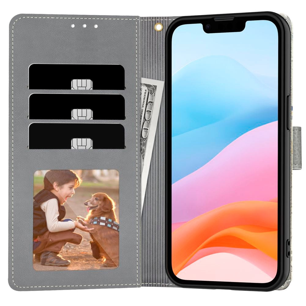 Tech-Protect - iPhone 16e Wallet m. Pung - Blomst