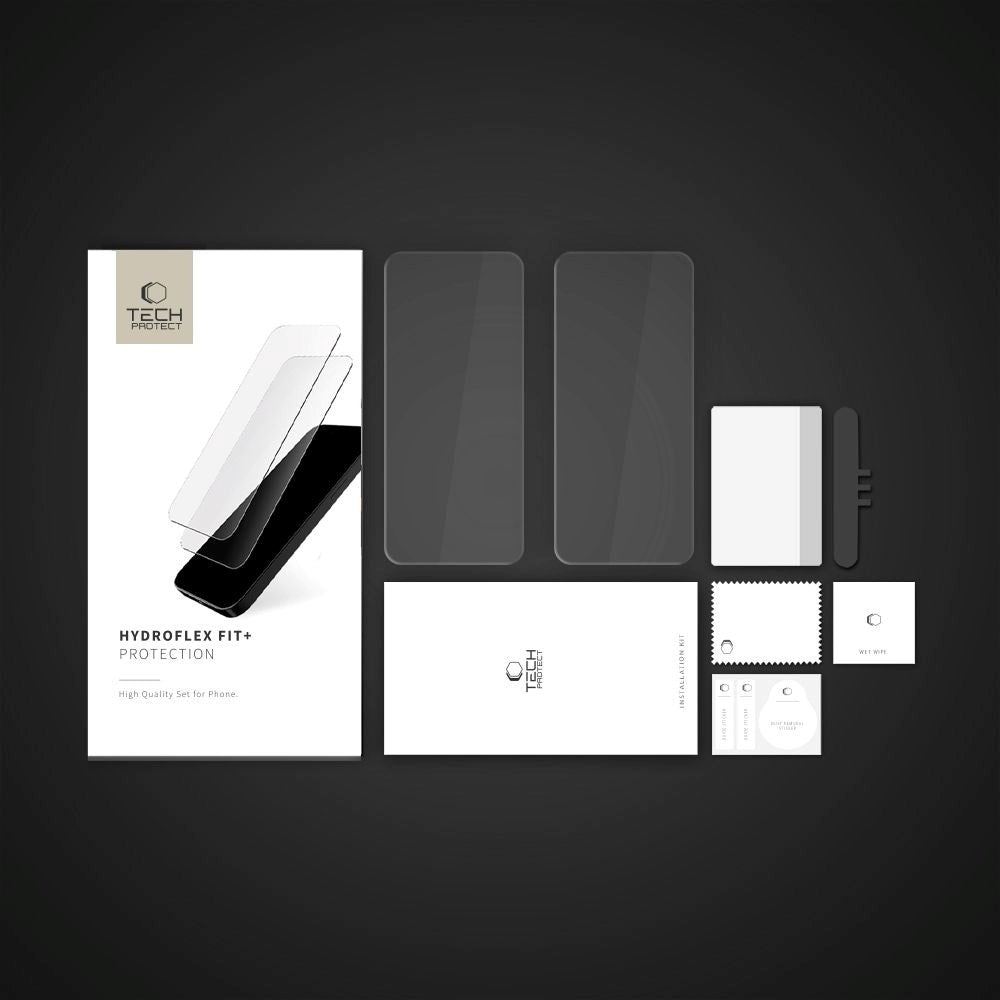 Tech-Protect Hydroflex Fit+ skjermbeskytter - Xiaomi Redmi Note 14 Pro (5G) / Pro+ - 2 stk - Gjennomsiktig