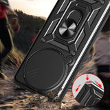 Xiaomi Redmi Note 14 Pro (5G) Tech-Protect Camshield Cover m. Magnetisk fingerring og stativfunksjon - svart