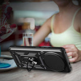 Xiaomi Redmi Note 14 Pro (5G) Tech-Protect Camshield Cover m. Magnetisk fingerring og stativfunksjon - svart