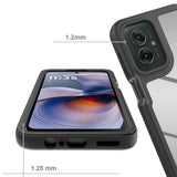 Tech-Protect - Motorola Moto G55 - Defense Cover m. Hybrid Glas - Gennemsigtig / Sort