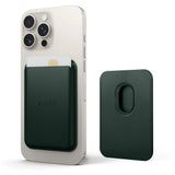 Tech-Protect MagWallet magnetisk og kunstskinnkortholder - MagSafe-kompatibel - Grønn