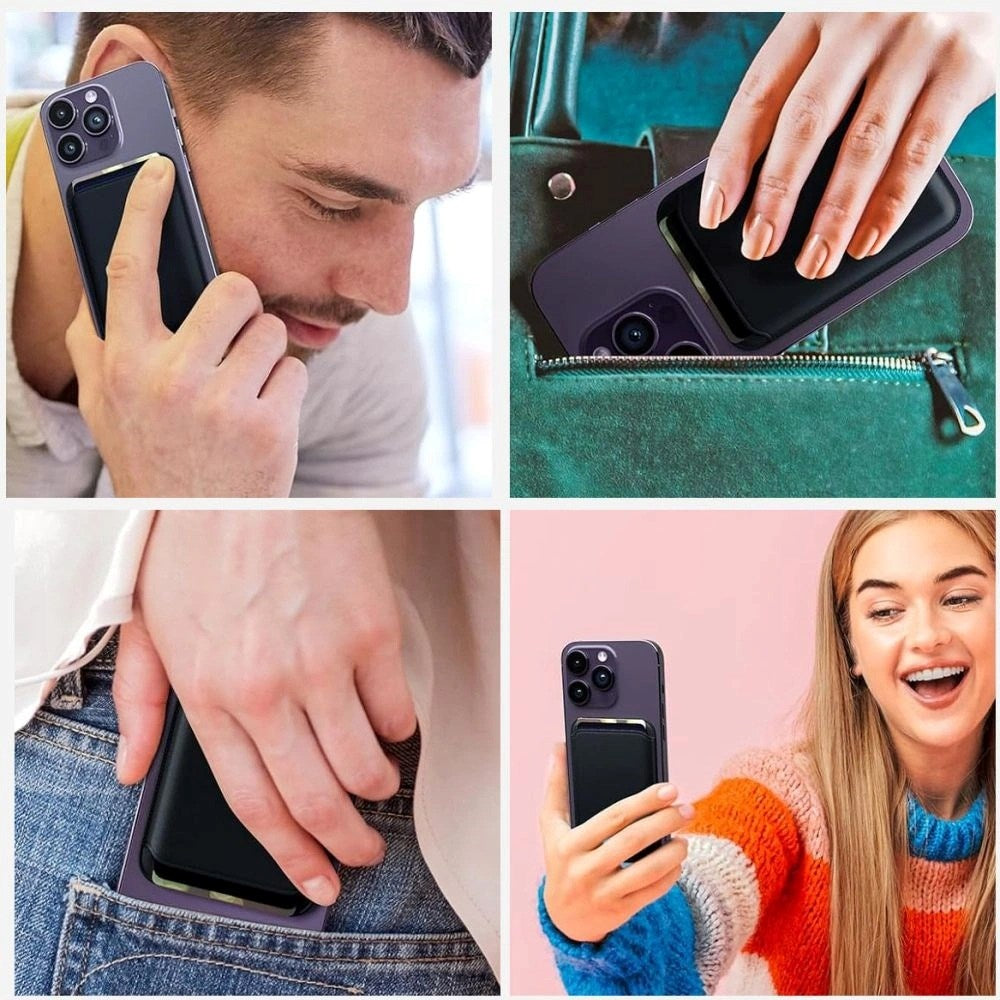 Tech-Protect MagWallet magnetisk og kunstskinnkortholder - MagSafe-kompatibel - Grønn