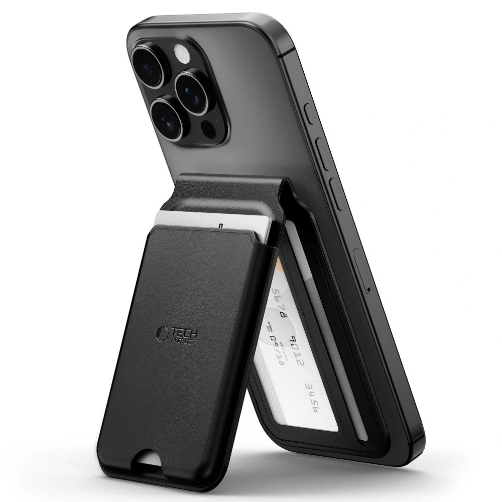 Tech-Protect - MagWallet Stand Kortholder - MagSafe Kompatibel - Sort