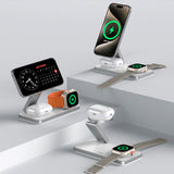 3-i-1 MagSafe Trådløs Oplader - Tech-Protect - 15W - Hvid