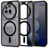 Nothing Phone (3a) Pro Tech-Protect Magmat Bagside Cover - MagSafe Kompatibel - Gennemsigtig / Sort