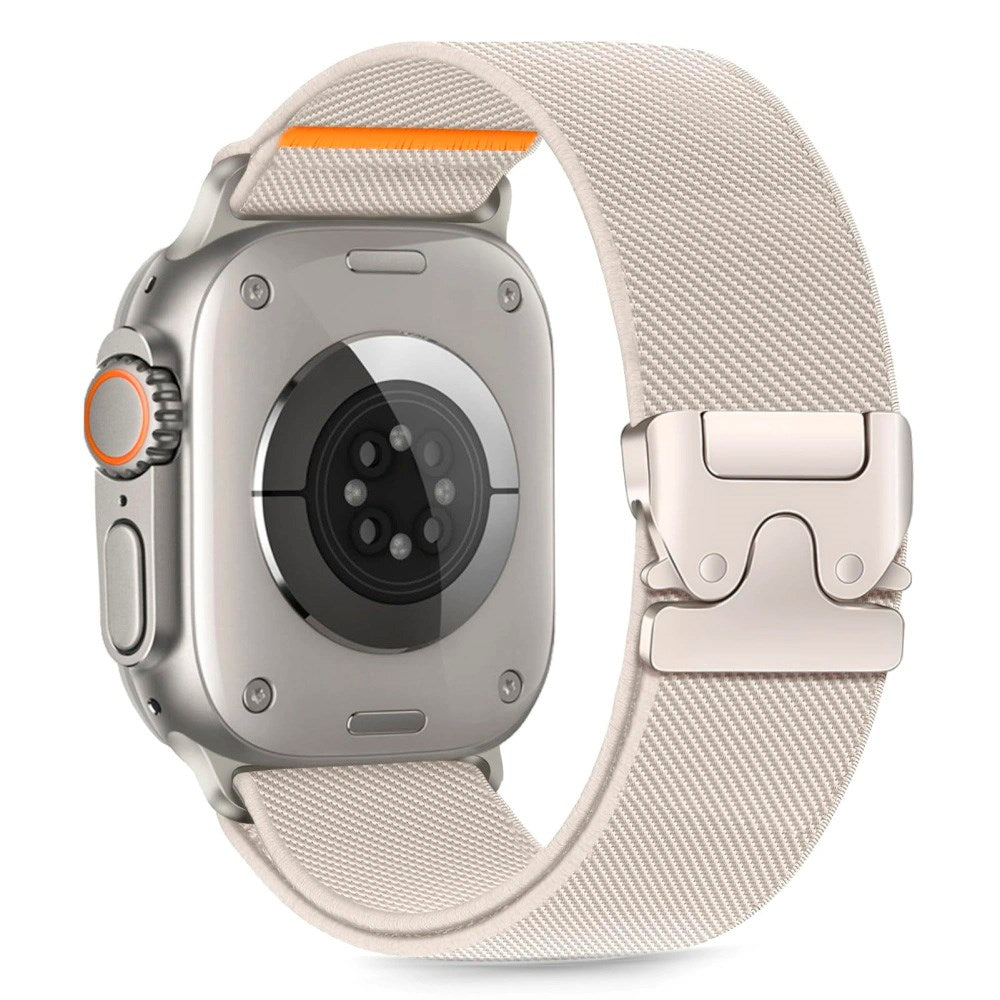 Apple Watch (42 / 44 / SE / 45 / 46 / 49mm) - Tech-Protect Nylon Rem m. Metallås - Titanium