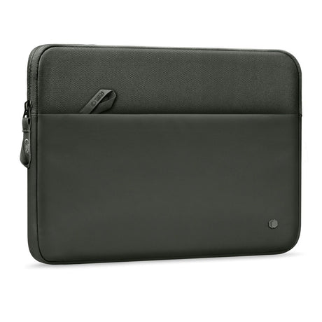 Tech-Protect MacBook / Laptop 13-14" Beskyttende Sleeve med Lomme - Foret Inderside - Mørkegrøn