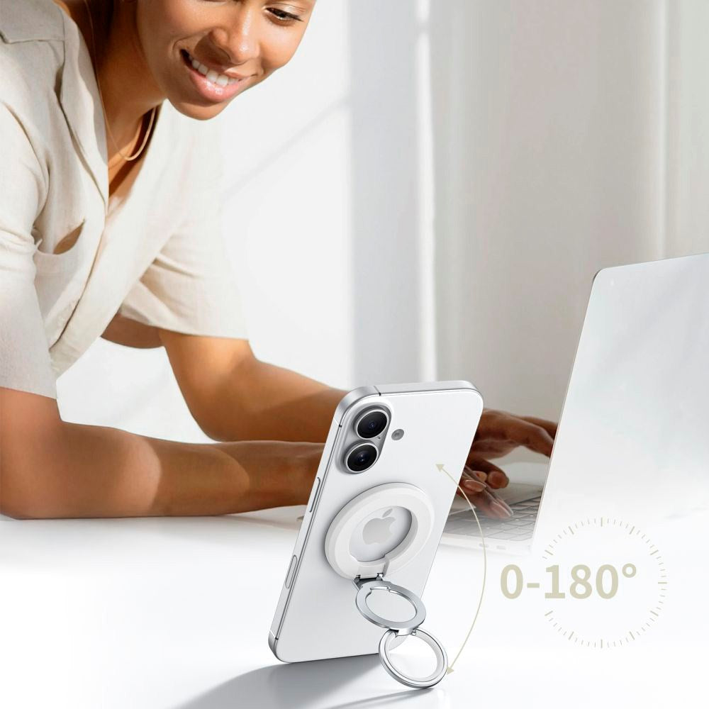 Tech-Protect Magnetisk Finger Ring - Mobil - MagSafe Kompatibel - Hvid