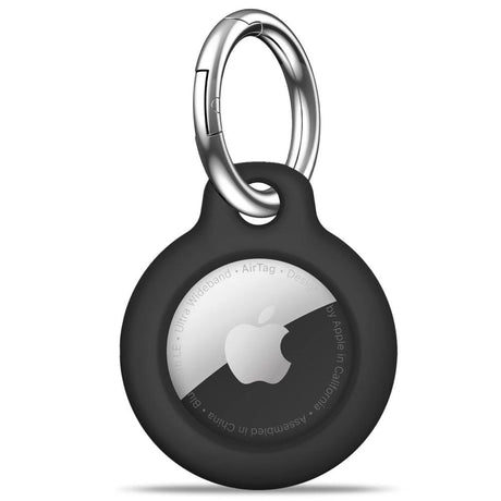 Apple AirTag 1. & 2. Gen. Tech-Protect Plast Cover - Karabinhage - 4 stk - Sort
