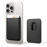 Tech-Protect MagWallet Magnetisk og Imiteret Læderkortholder - MagSafe Kompatibel - Sort