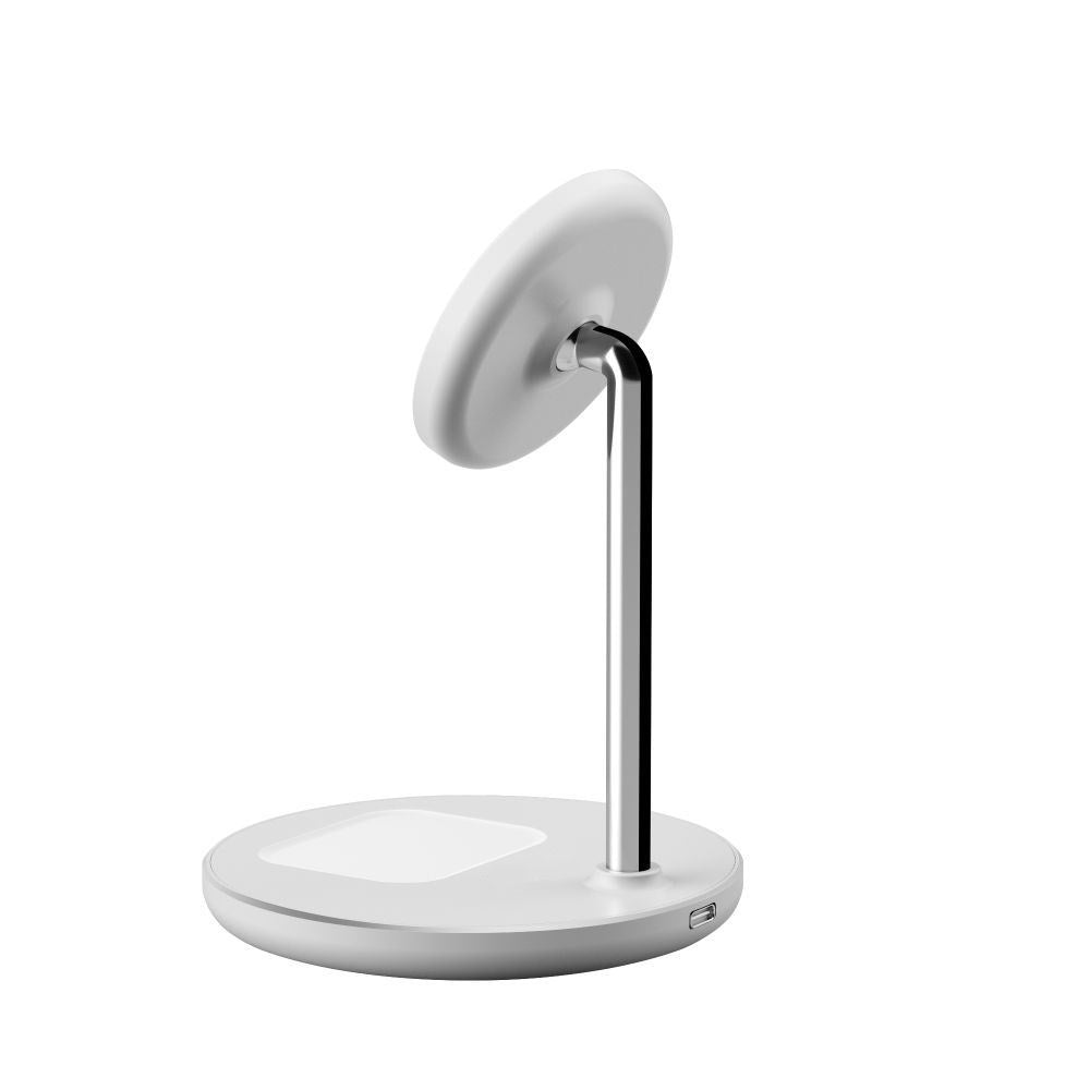 Tech-Protect Qi15W-A39 2in1 MagSafe trådløs lader - Hvit