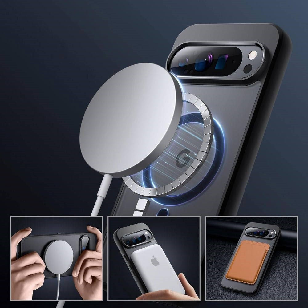 Google Pixel 9 / 9 Pro Tech-Protect MagMat Bagside Cover - MagSafe Kompatibel - Mat Sort