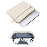 MacBook / Laptop 15-16" - Tech-Protect Puffy - Sleeve m. Small Bag - Beige