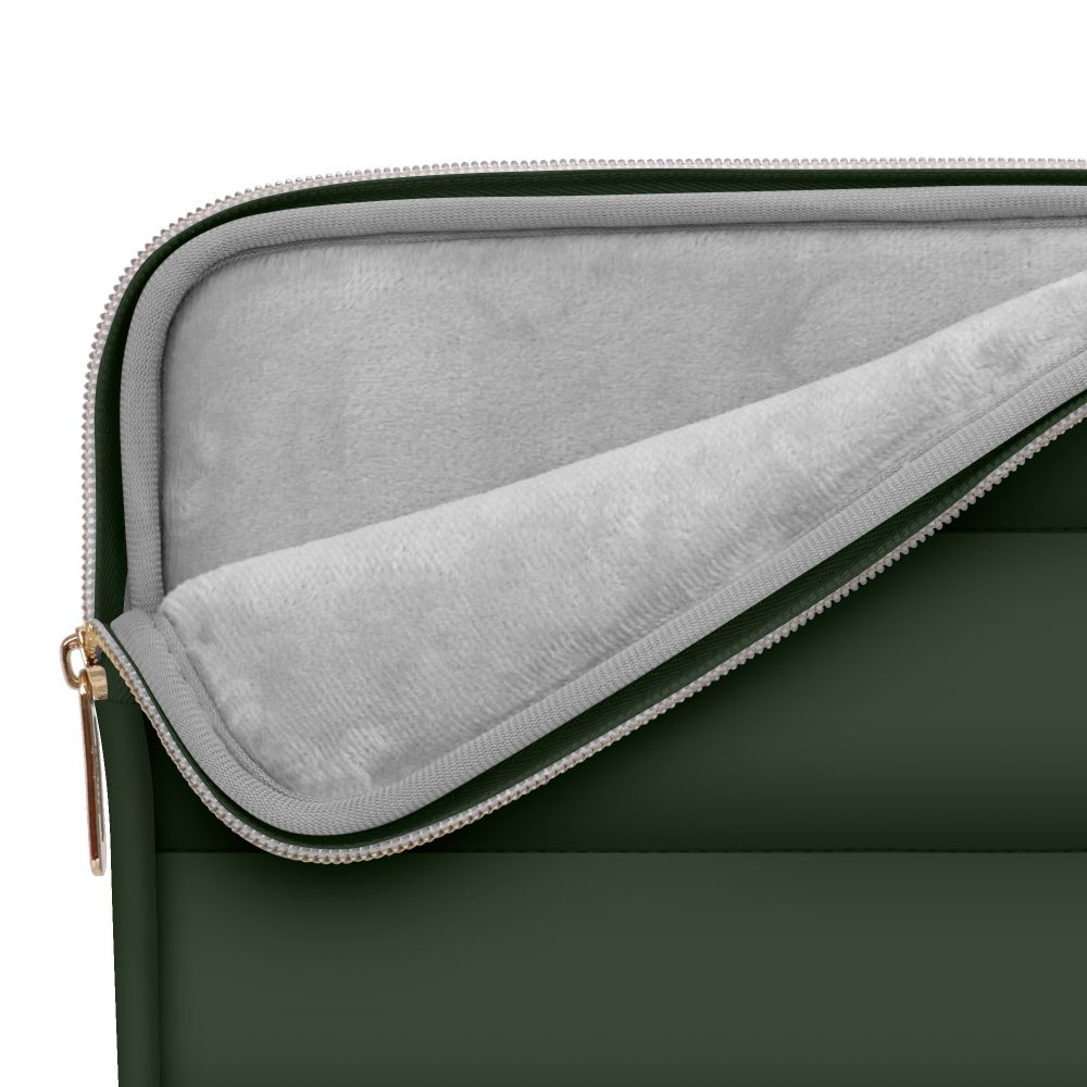 MacBook / Laptop 13-14" - Tech-Protect Puffy - Sleeve m. Lille Taske - Grøn