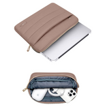 MacBook / Laptop 15-16" - Tech-Protect Puffy - Sleeve m. Small Bag - Brun