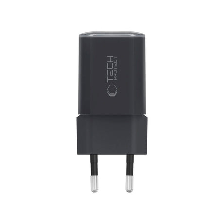 Tech-Protect 33W Vægoplader - 1x USB-A / 1x USB-C - Sort