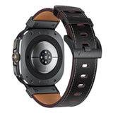 Samsung Galaxy Watch Ultra 2 / Ultra (47mm) Tech-Protect Delta Pro Kunstlæder Rem - Sort