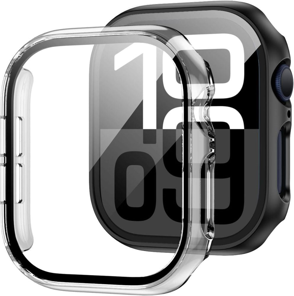 Apple Watch 10 Tech-Protect DEFENSE360 Smartwatch-deksel m. Skjermbeskytter - 42mm - Gjennomsiktig