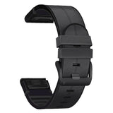 Universal Garmin 22 mm QuickFit-stropp Tech-Protect skinnbelagt silikon - svart