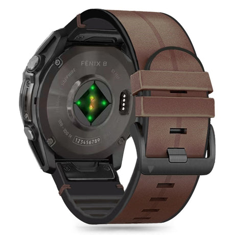Universal Garmin 22 mm QuickFit-stropp Tech-Protect skinnbelagt silikon - brun