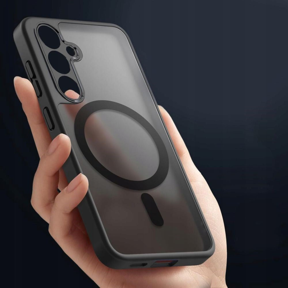 Tech-Protect Motorola Edge 50 Neo Magmat MagSafe-deksel - gjennomsiktig / matt svart