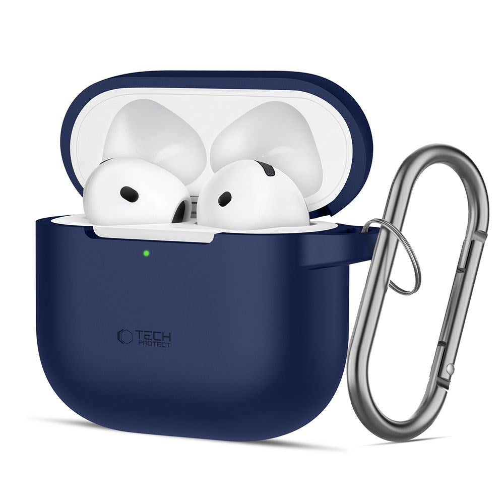 Tech-Protect Apple AirPods 4 silikondeksel m. Karabinhage - Blå
