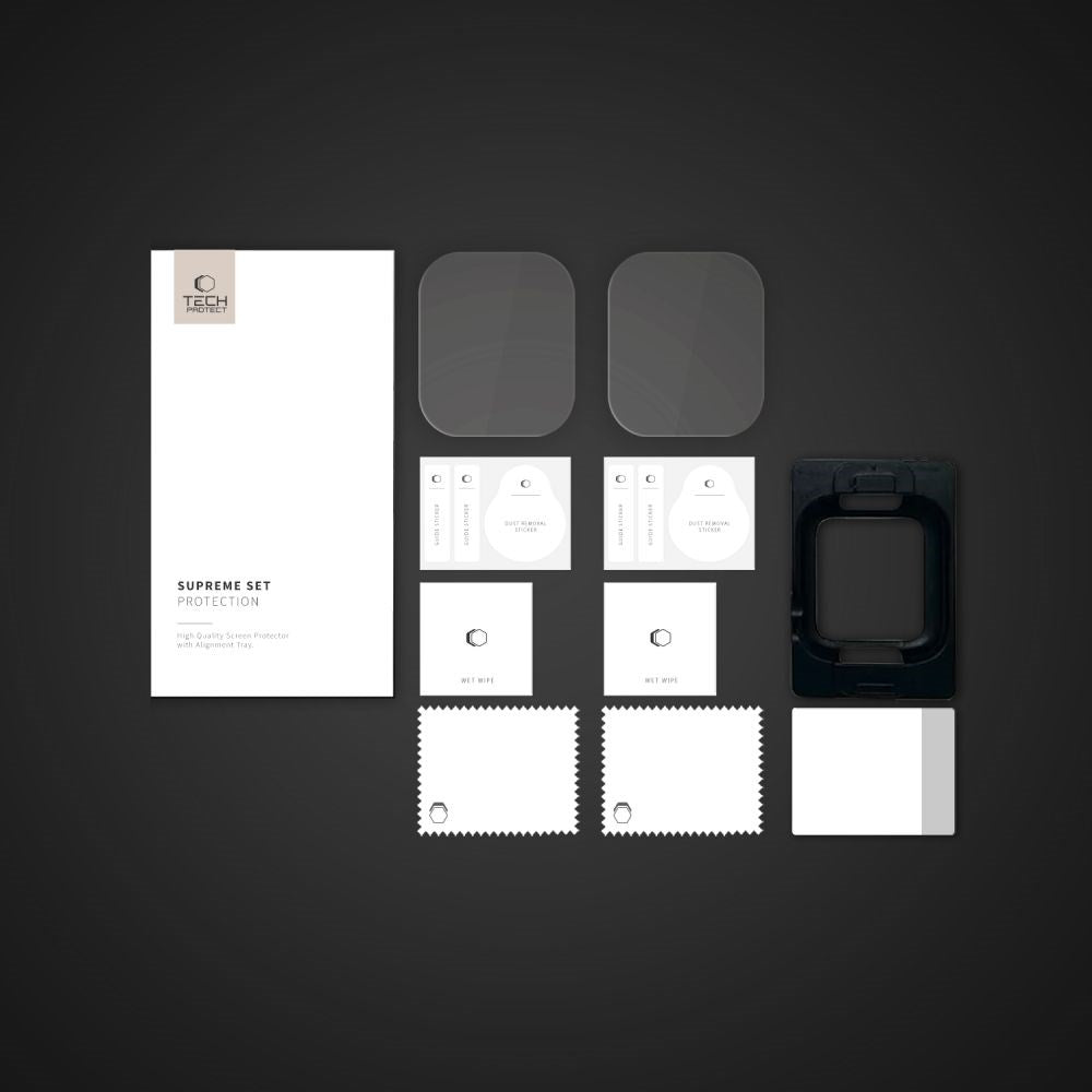 Tech-Protect beskyttelsesglass for Apple Watch 10 (46 mm) - Gjennomsiktig