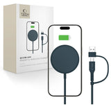 Magnetisk Qi15W trådløs lader fra Tech-Protect - Blå