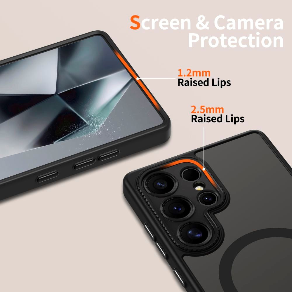 Tech-Protect MagCam-deksel - Samsung Galaxy S25 Ultra - MagSafe-kompatibel - Mattsvart