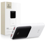 Tech-Protect Powerbank 10000mAh – Hurtiglading med 22,5W – Hvit