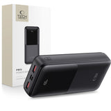 Tech-Protect Powerbank 20000mAh – Hurtiglading med 22,5W – Svart
