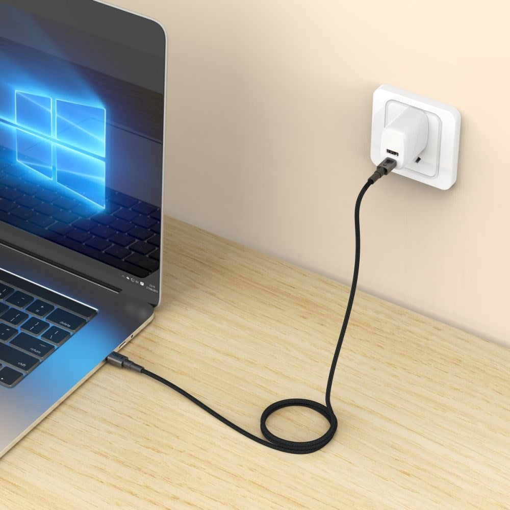 Tech-Protect Ultraboost 60W USB-C til USB-C Kabel - PD - 25 cm - Sort / Mørkegrå