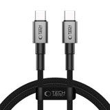 Tech-Protect Ultraboost 60W USB-C til USB-C-kabel - PD - 1m - Svart / Mørkegrå