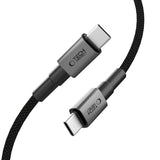 Tech-Protect Ultraboost 100W USB-C til USB-C Kabel - PD - 25 cm - Sort / Mørkegrå