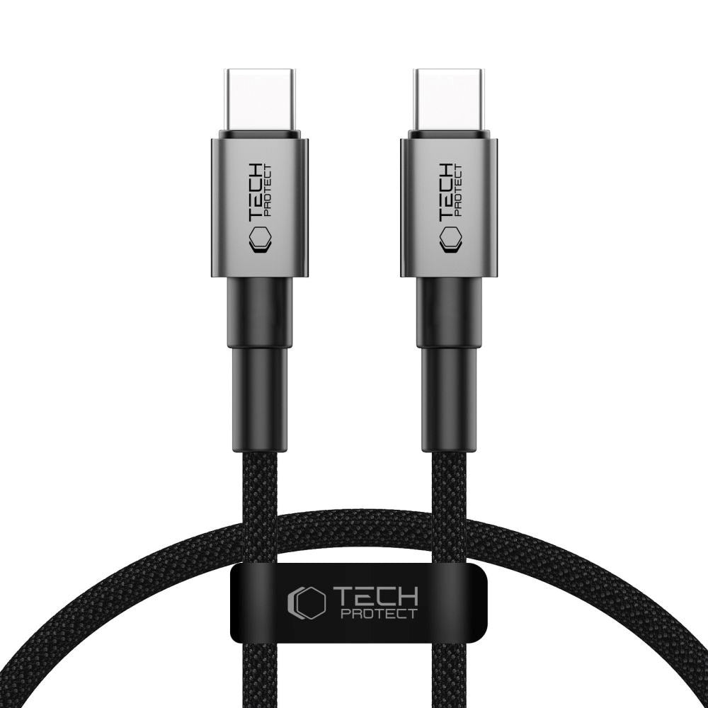 Tech-Protect Ultraboost 100W USB-C til USB-C Kabel - PD - 50 cm - Sort / Mørkegrå
