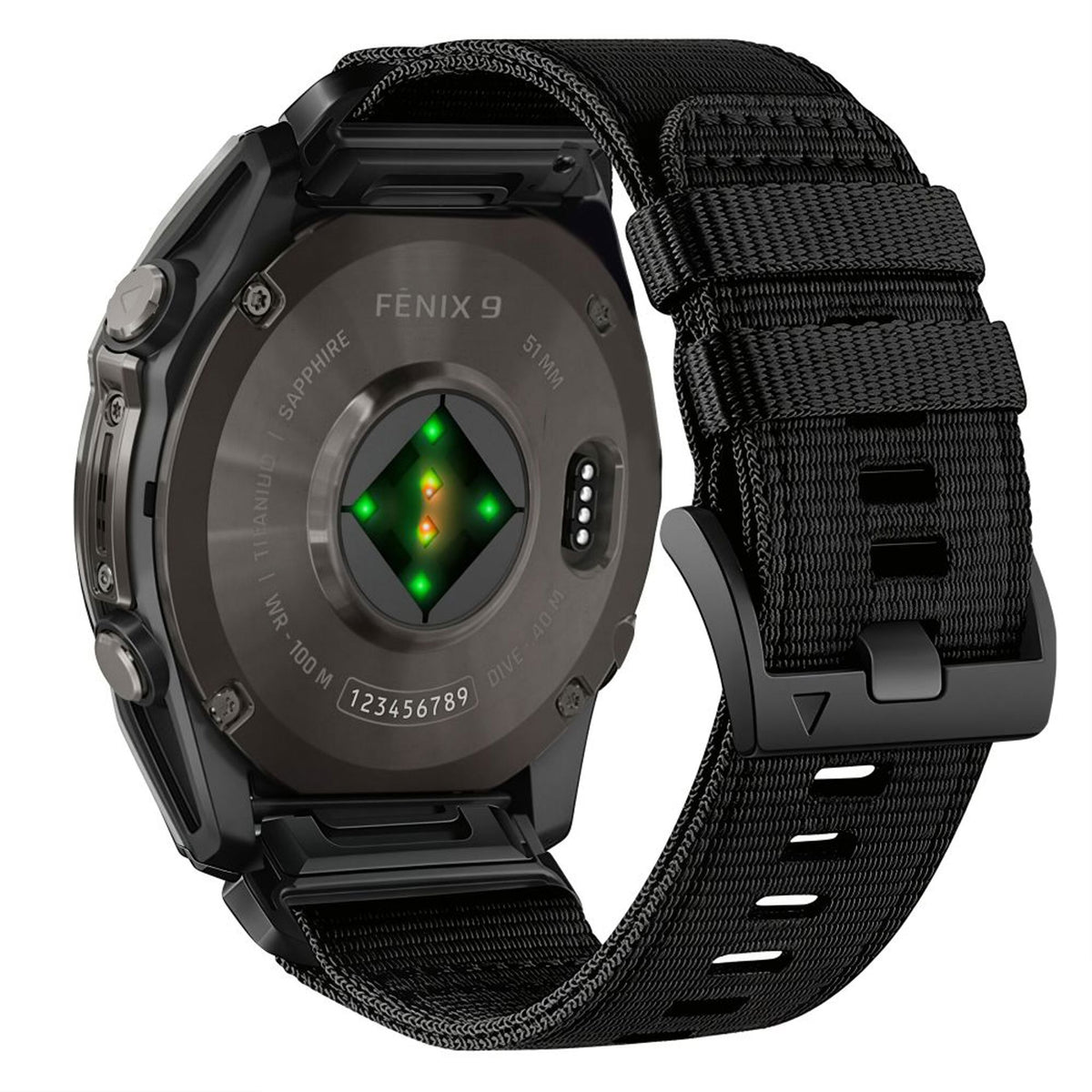 Universal Garmin Rem 22mm QuickFit Tech-Protect Classic Nylon Urrem - Sort