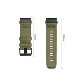 Universal Garmin Rem 22mm QuickFit Tech-Protect Classic Nylon Urrem - Grøn