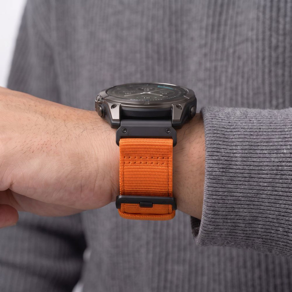 Universal Garmin Rem 22mm QuickFit Tech-Protect Classic Nylon Urrem - Orange