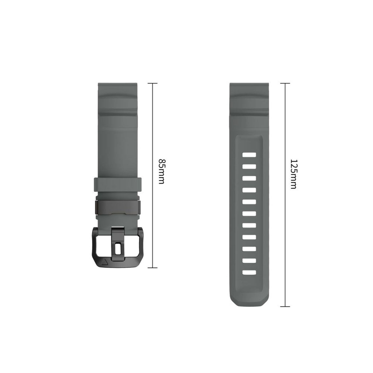 Universal Garmin 22mm QuickFit Tech-Protect Motion Fleksibelt Plast Rem - Grå