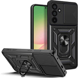 Samsung Galaxy A57 Tech-Protect Camshield m. Fingergreb & Ståfunktion - Sort